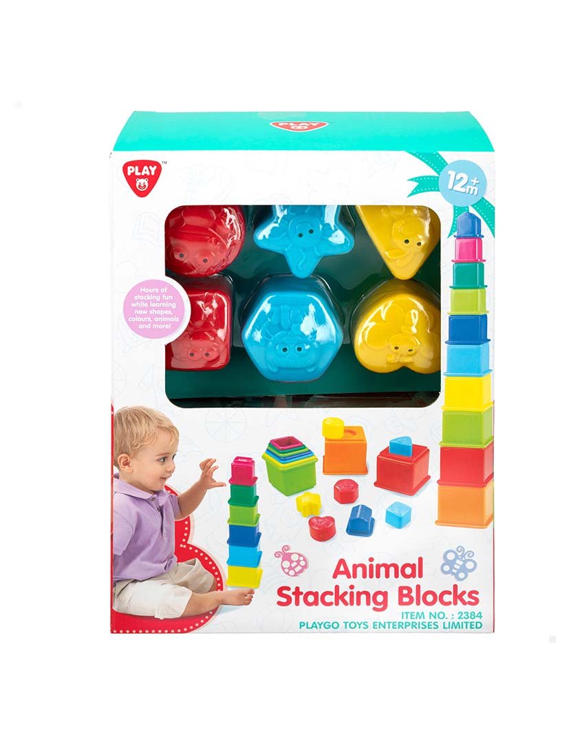 Jogo de Blocos com Animais +12meses