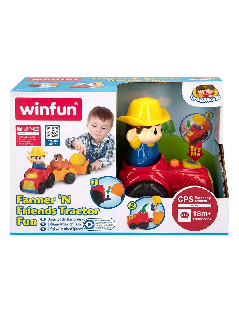 Trator Com Luz E Som  18M+ (Winfun)