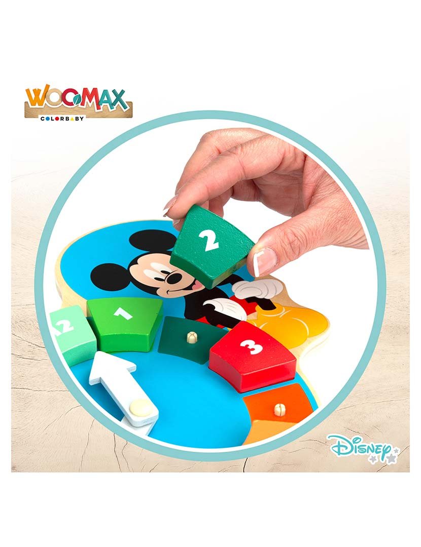 Disney Relógio Puzzle Madeira D25 Cm