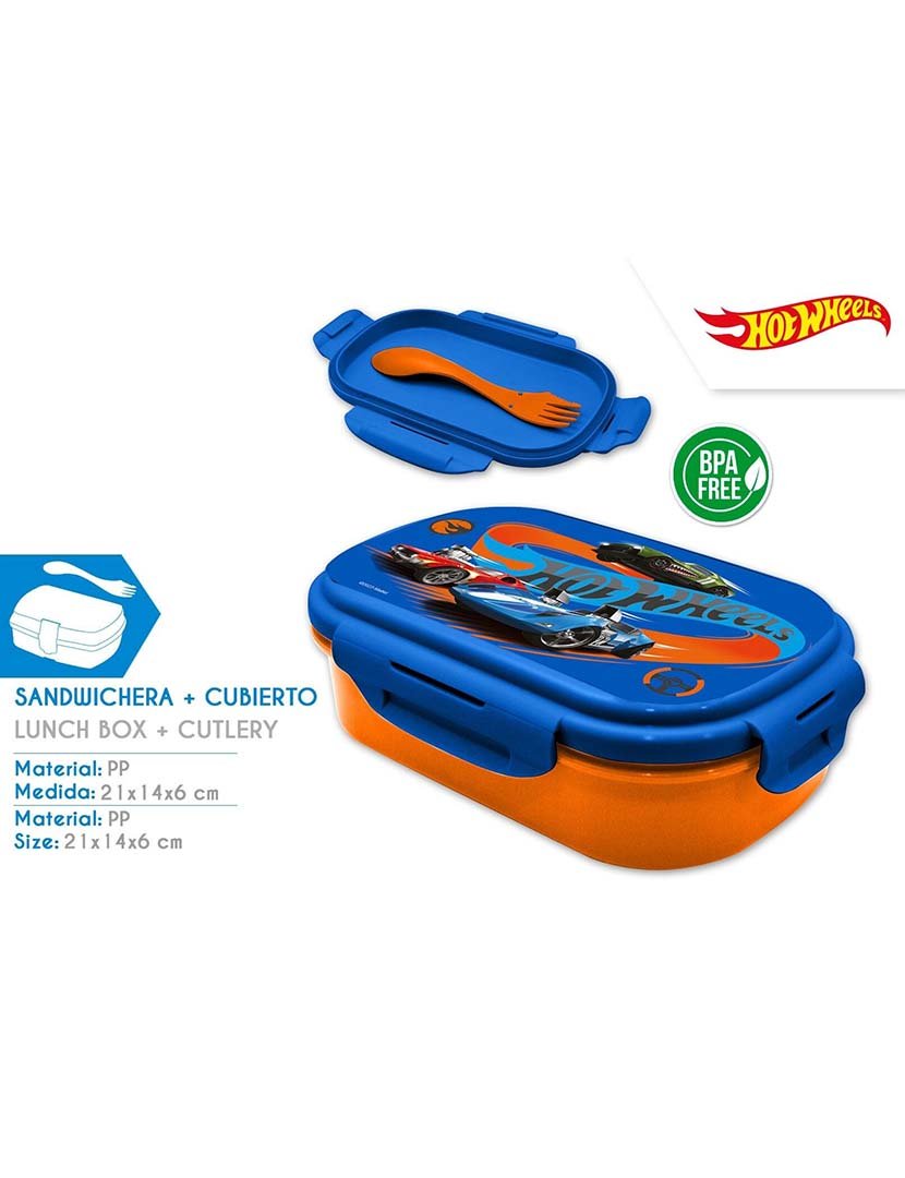 Sandwicheira Com Tampa Hotwheels 6X1