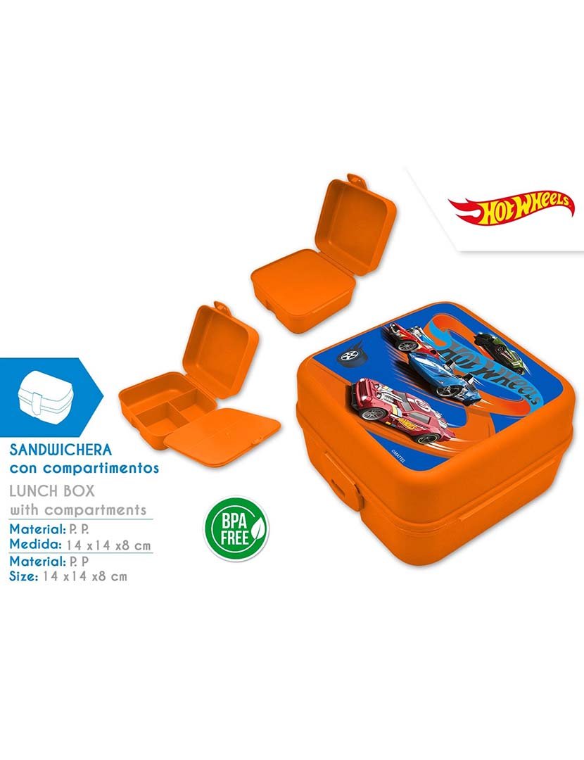 Sandwicheira Com Compartimentos Hotwheel