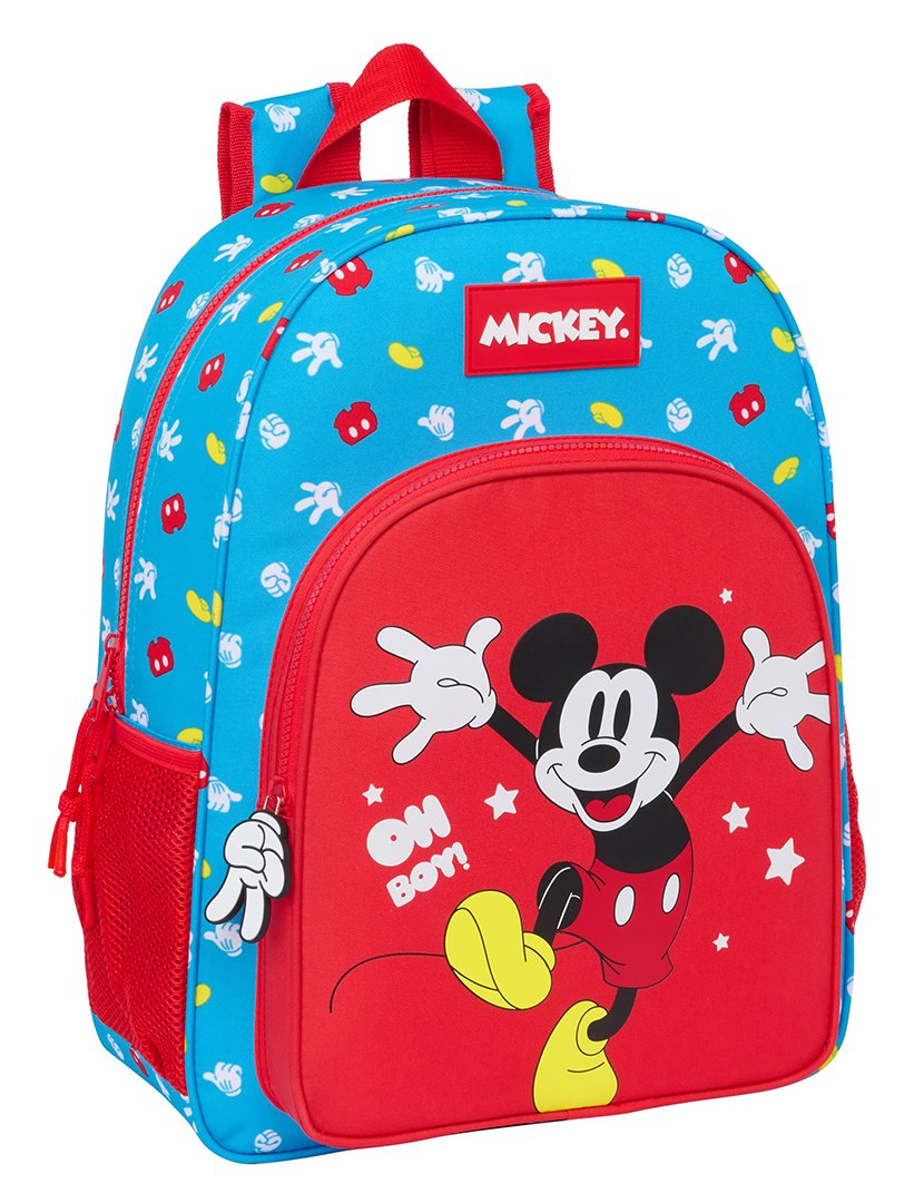 Mochila Escolar Mickey Mouse Clubhouse Fantastic Azul Vermelho 33 x 42 x 14 cm
