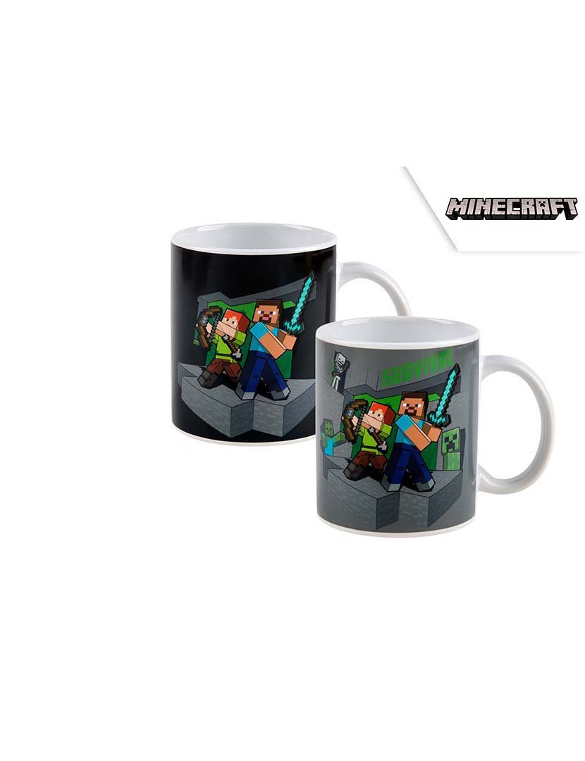 Caneca Muda De Cor De La Tierra Minecraf