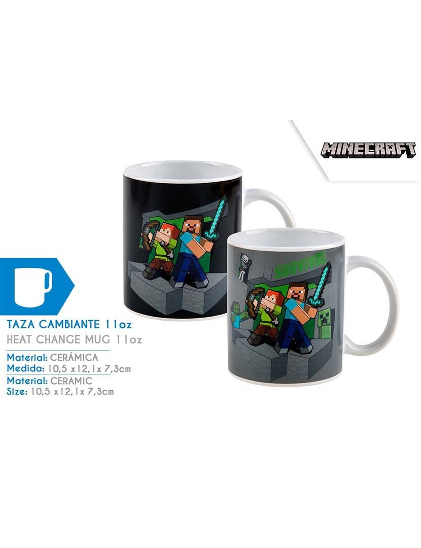 Caneca Muda De Cor De La Tierra Minecraf