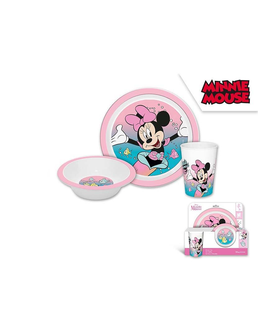 Prato + Tigela + Copo Minnie 8X1