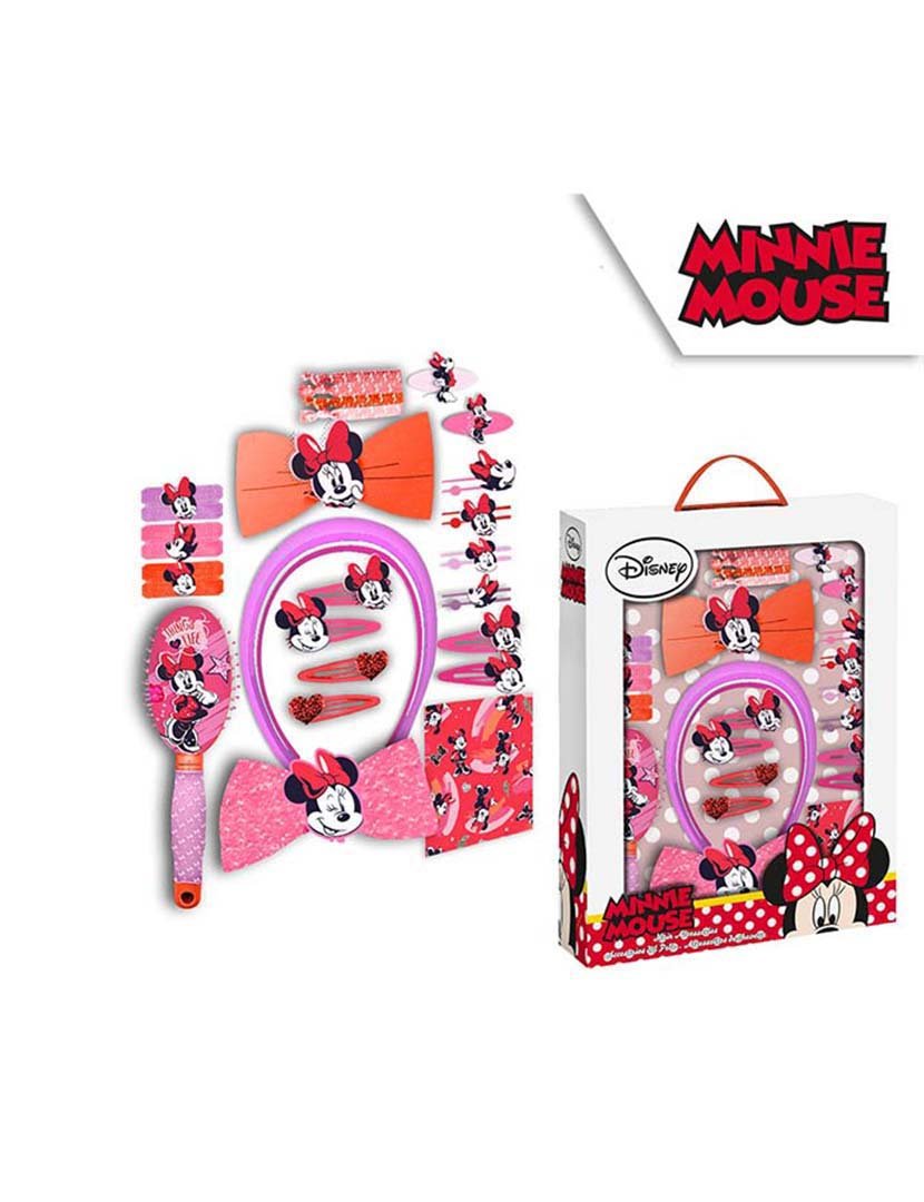 Conj. 34pçs de Cabelo c/ Escova Minnie