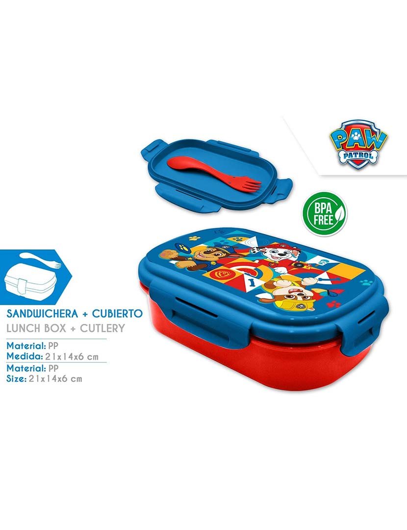 Sandwicheira Com Tampa Paw Patrol 6X1