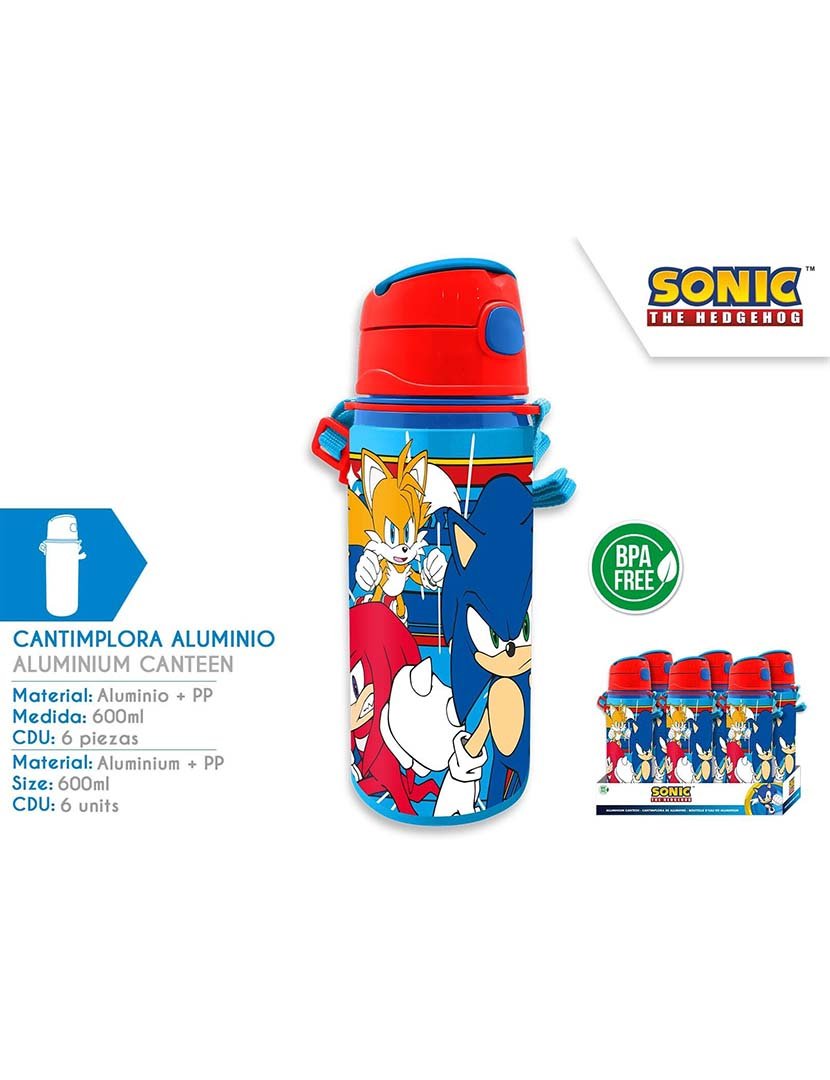 Garrafa Alumínio Com Pega 600Ml Sonic 6X