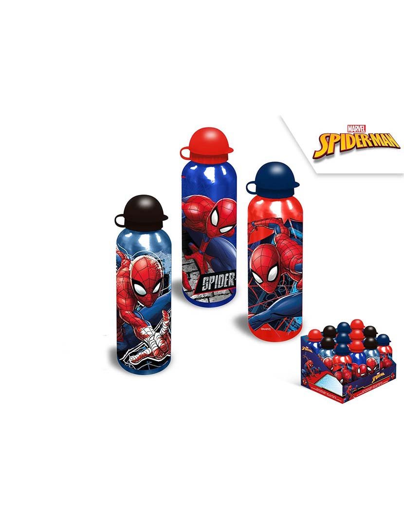Garrafa Alumínio 500Ml 3 Desenhos Spider