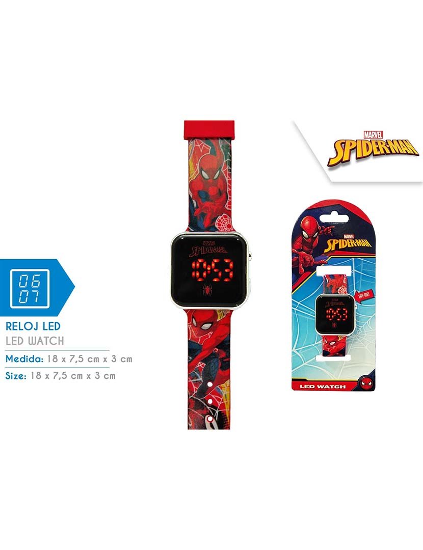 Relógio Led Spiderman 6X4