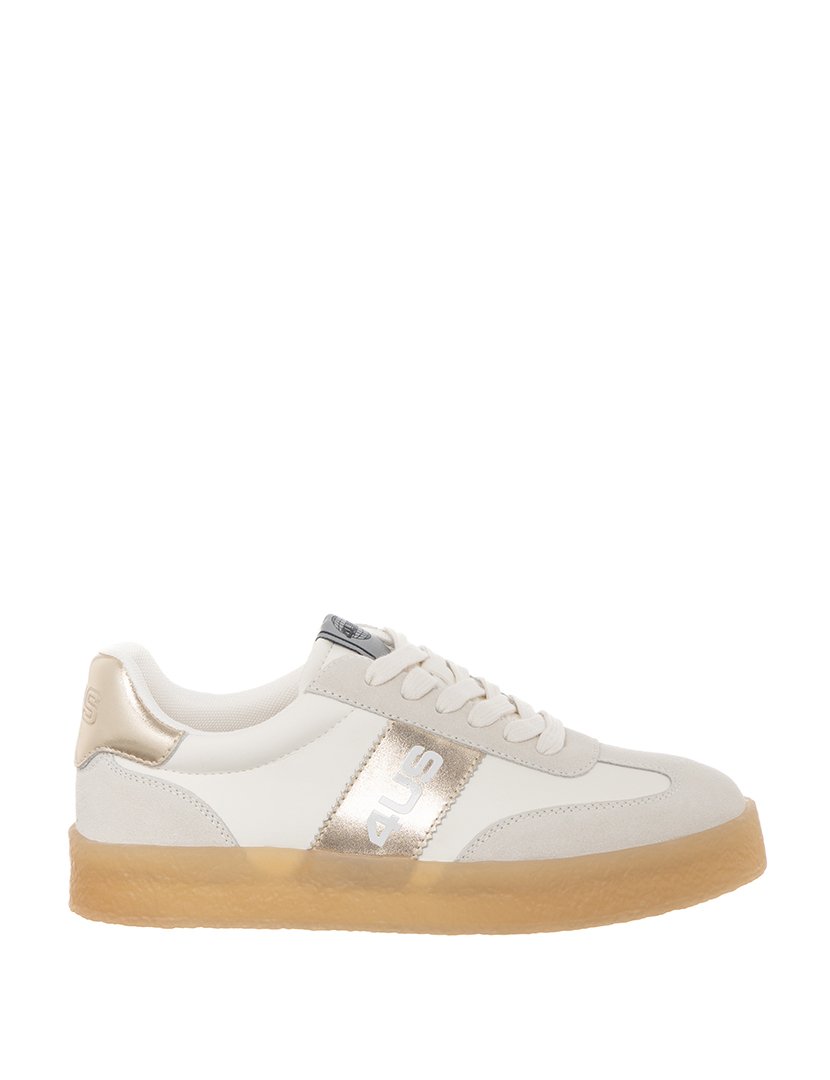 Ténis Macy Senhora Branco e Dourado