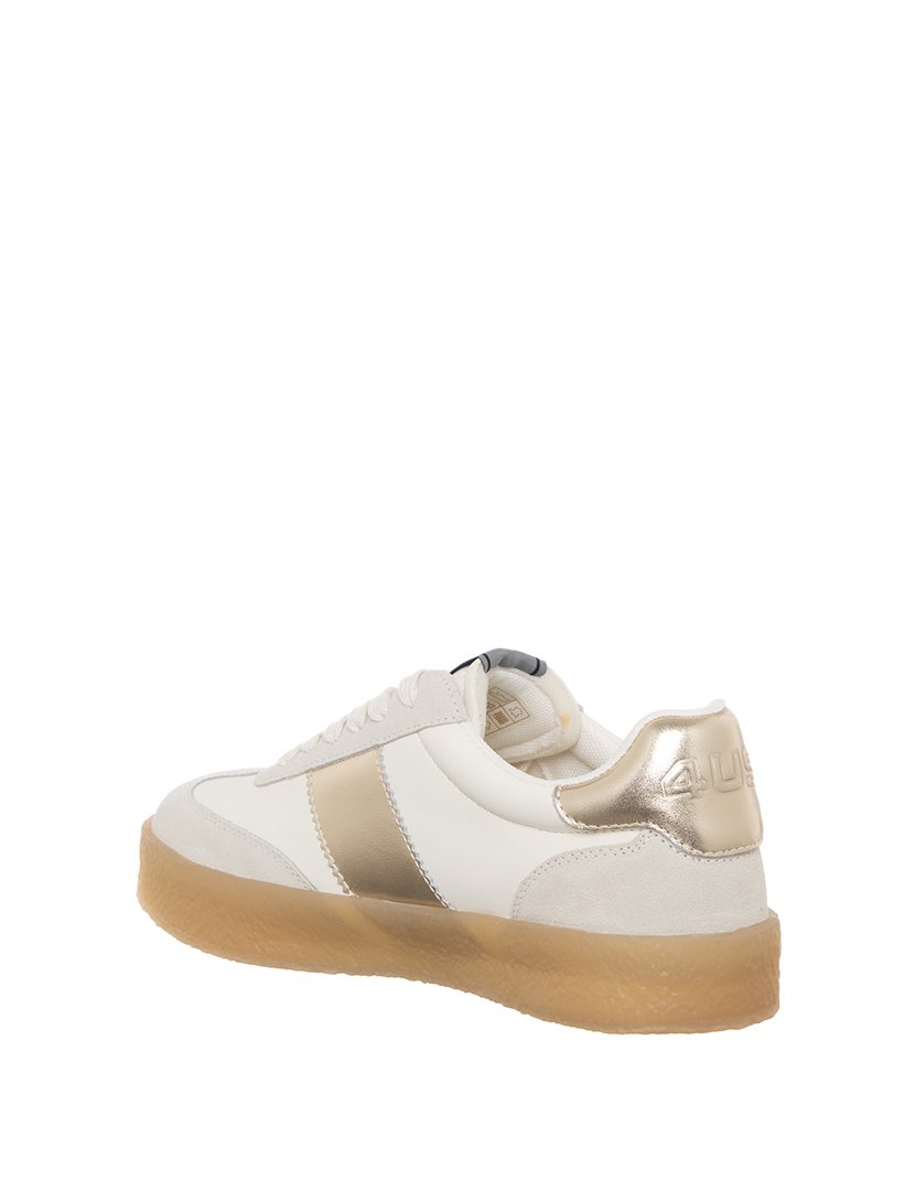 Ténis Macy Senhora Branco e Dourado