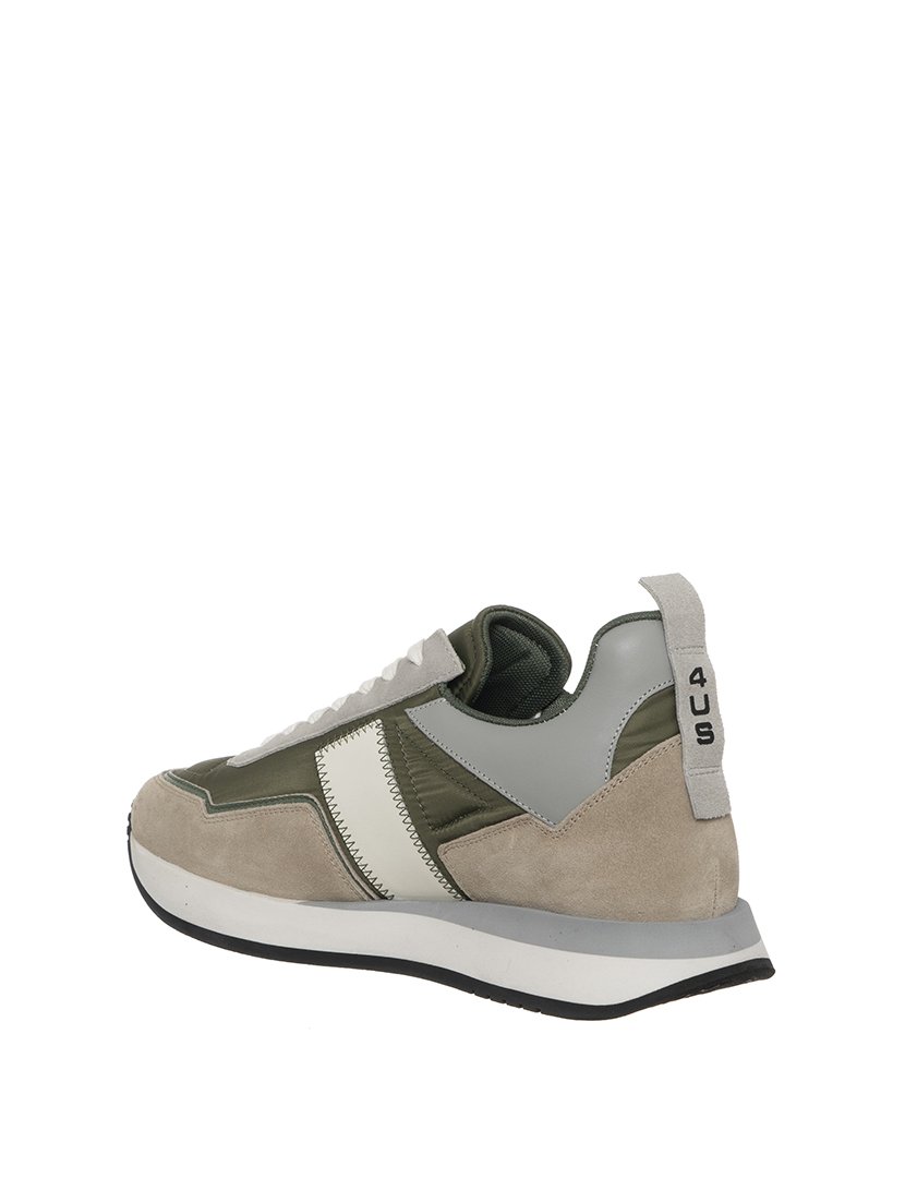 Ténis Homem Castanho Bolacha, Verde e Cinzento