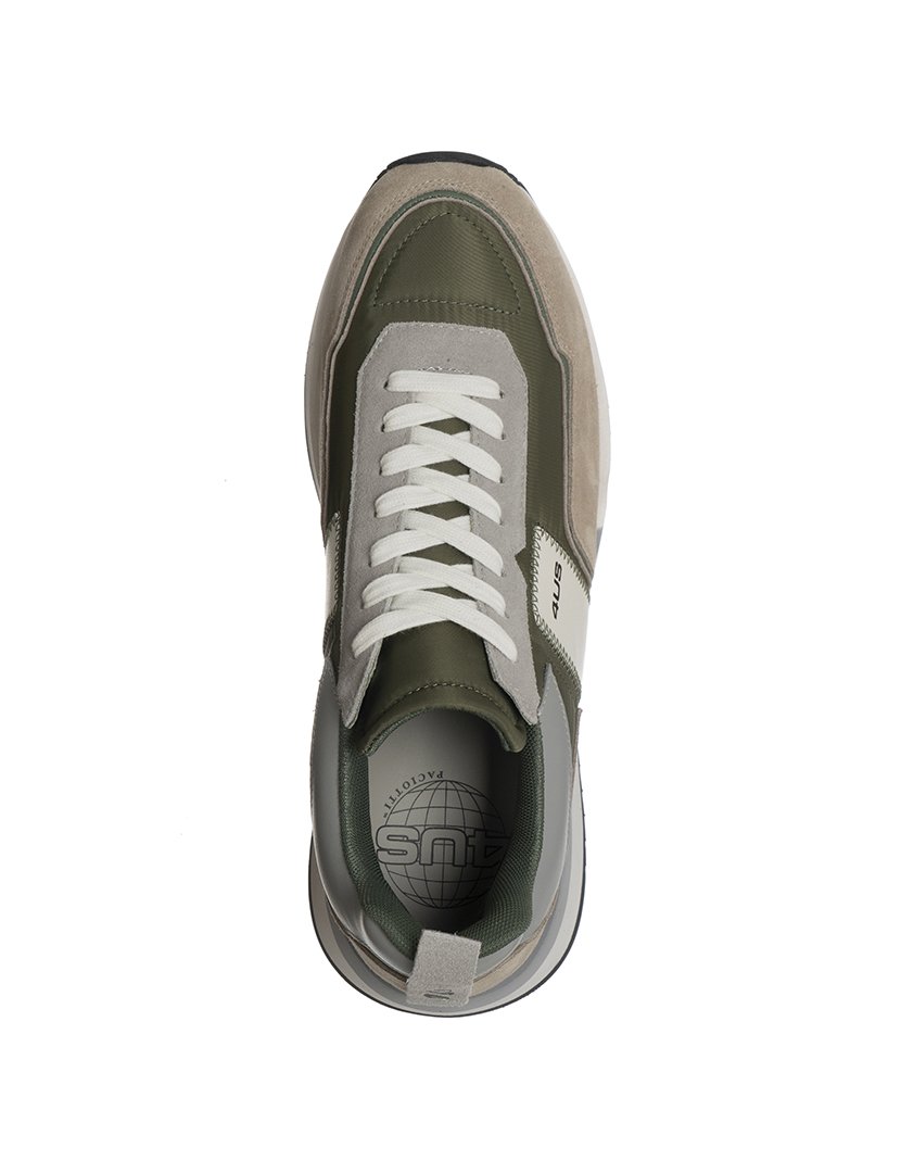 Ténis Homem Castanho Bolacha, Verde e Cinzento