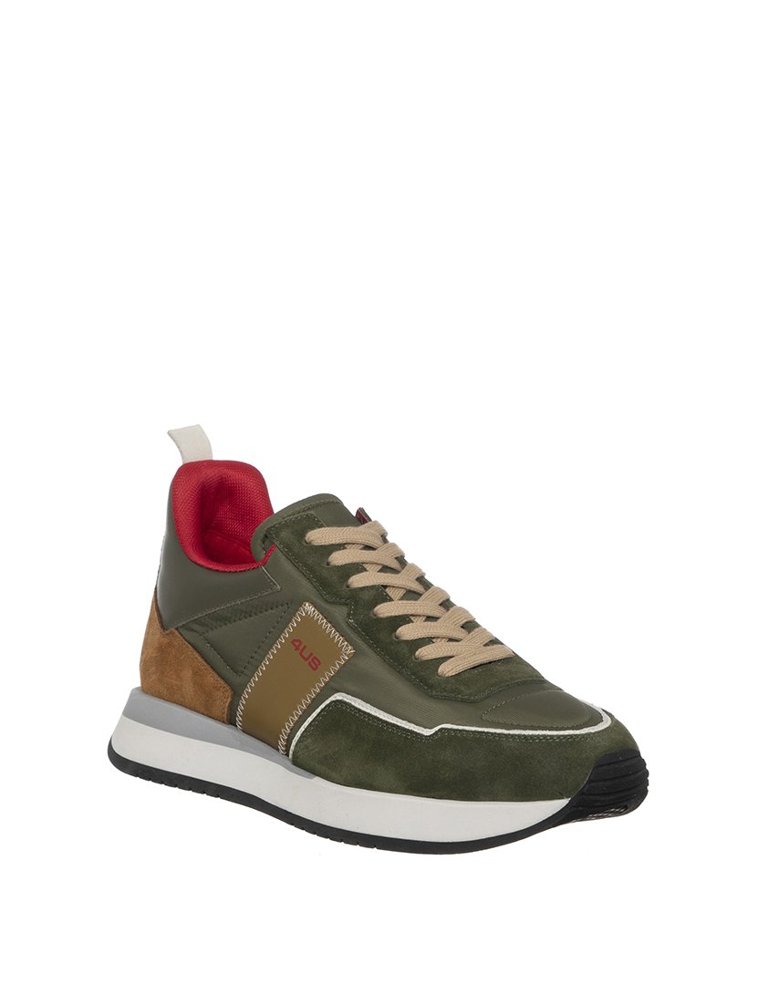 Ténis Homem Castanho Caramelo e Verde