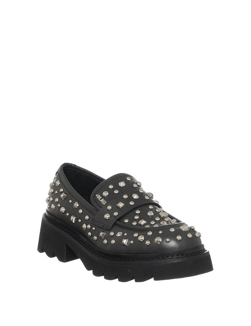 Mocassins Street Studs 007 Senhora Preto