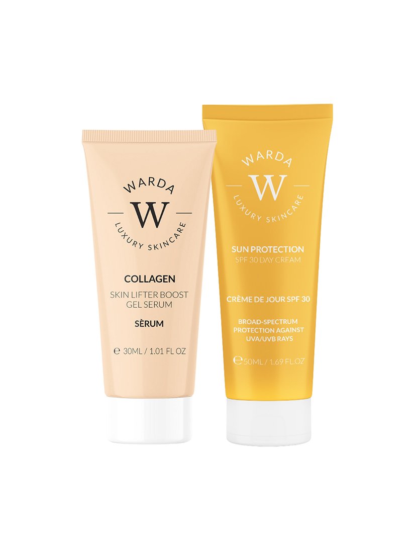 Sérum em gel colágeno Skin Lifter Boost 30ml + Creme diurno proteção solar FPS 30 50ml