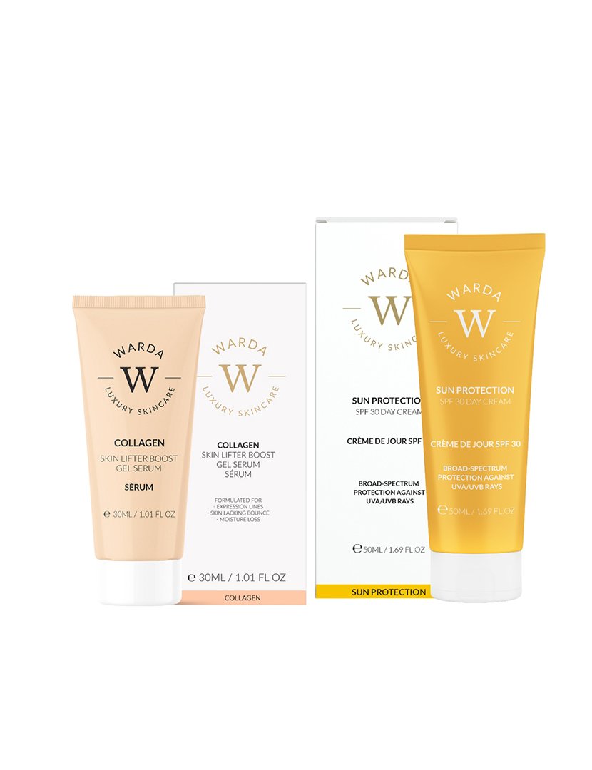 Sérum em gel colágeno Skin Lifter Boost 30ml + Creme diurno proteção solar FPS 30 50ml