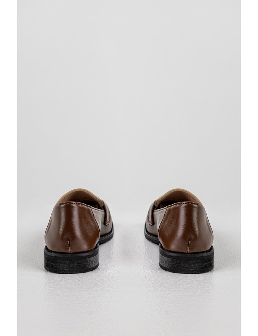 Mocassins Senhora Castanho e Bege