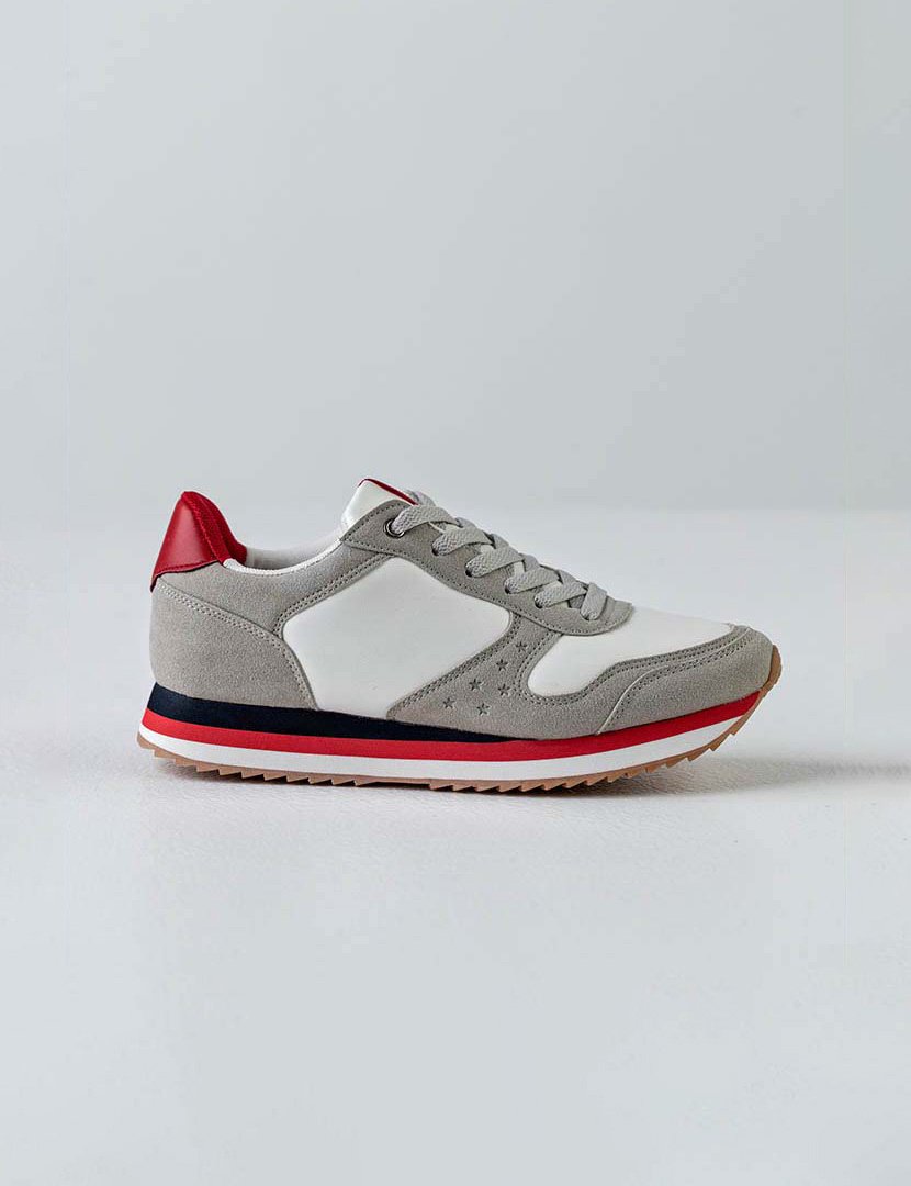 Ténis Senhora Branco e Cinzento