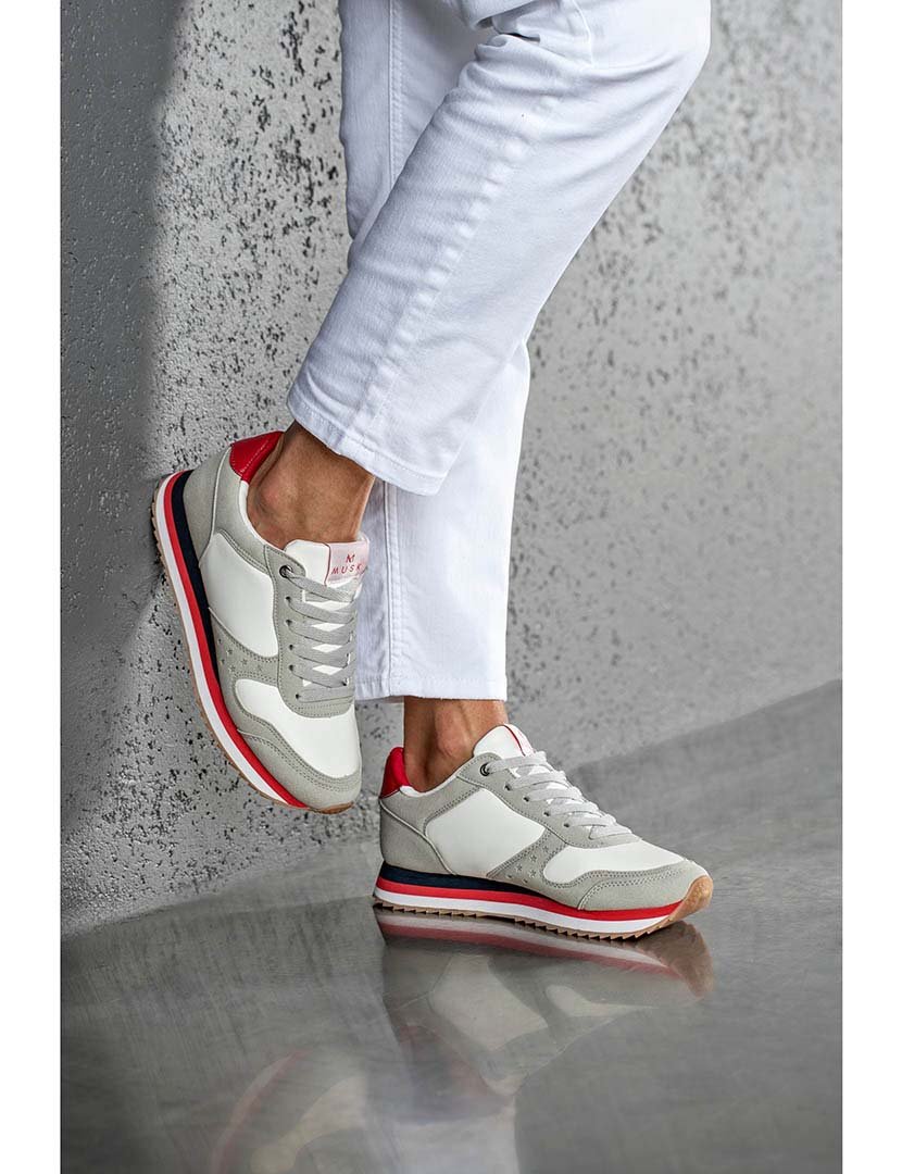 Ténis Senhora Branco e Cinzento