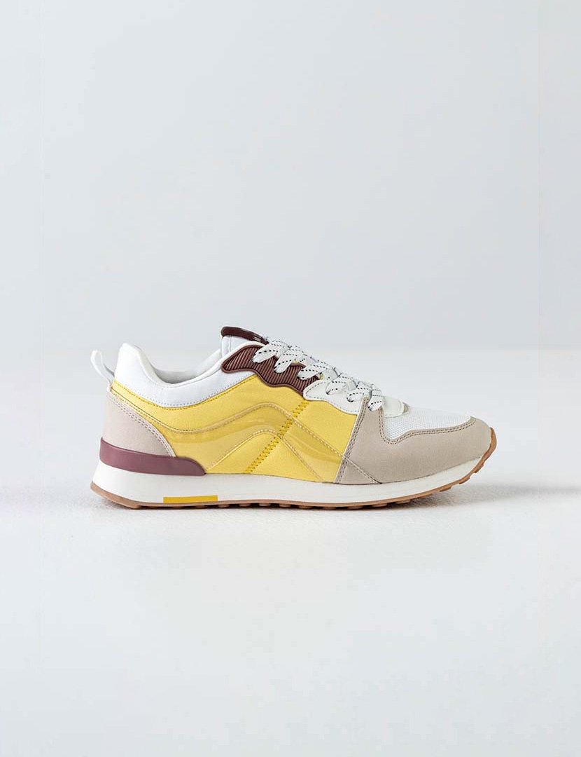 Ténis Senhora Amarelo e Cinzento