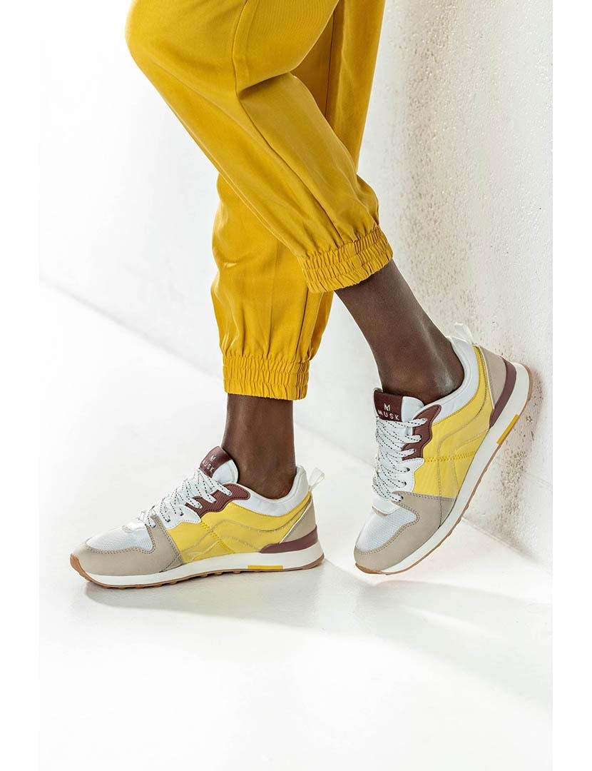 Ténis Senhora Amarelo e Cinzento