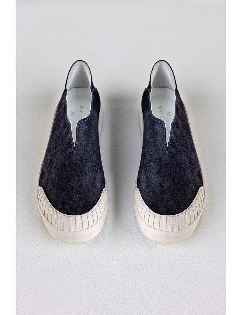 Slip On Camurça Senhora Azul