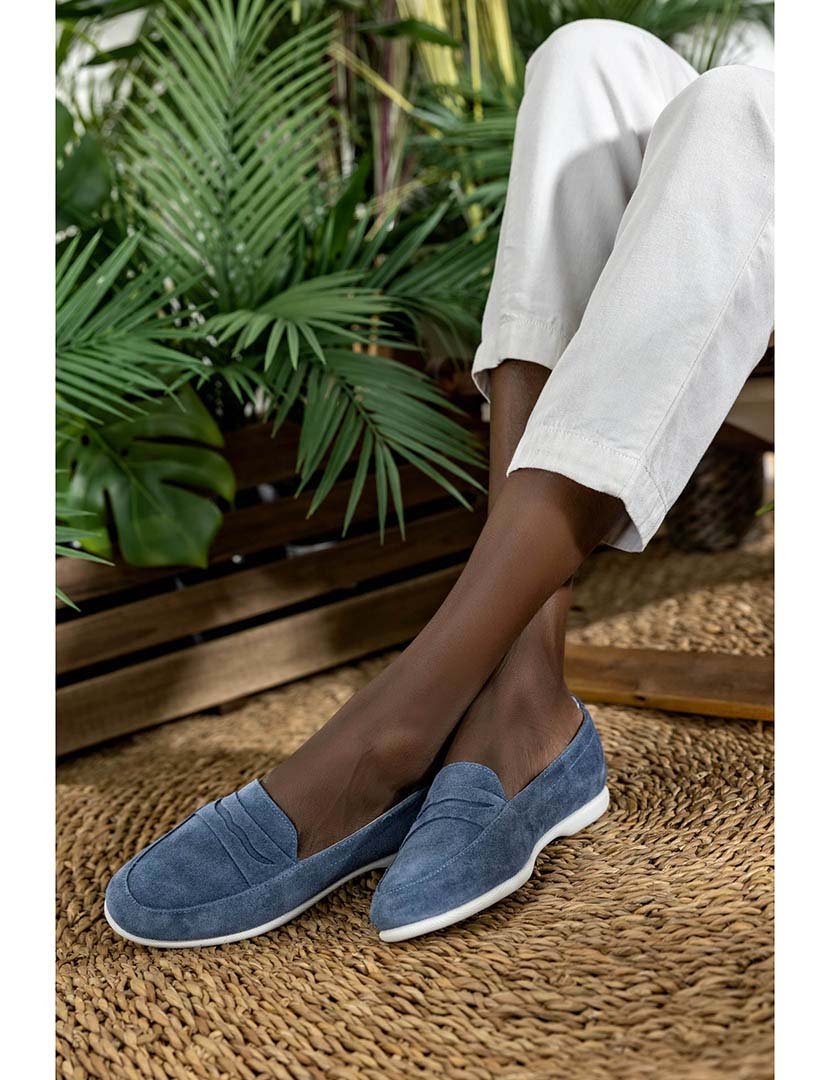Mocassins Senhora Azul