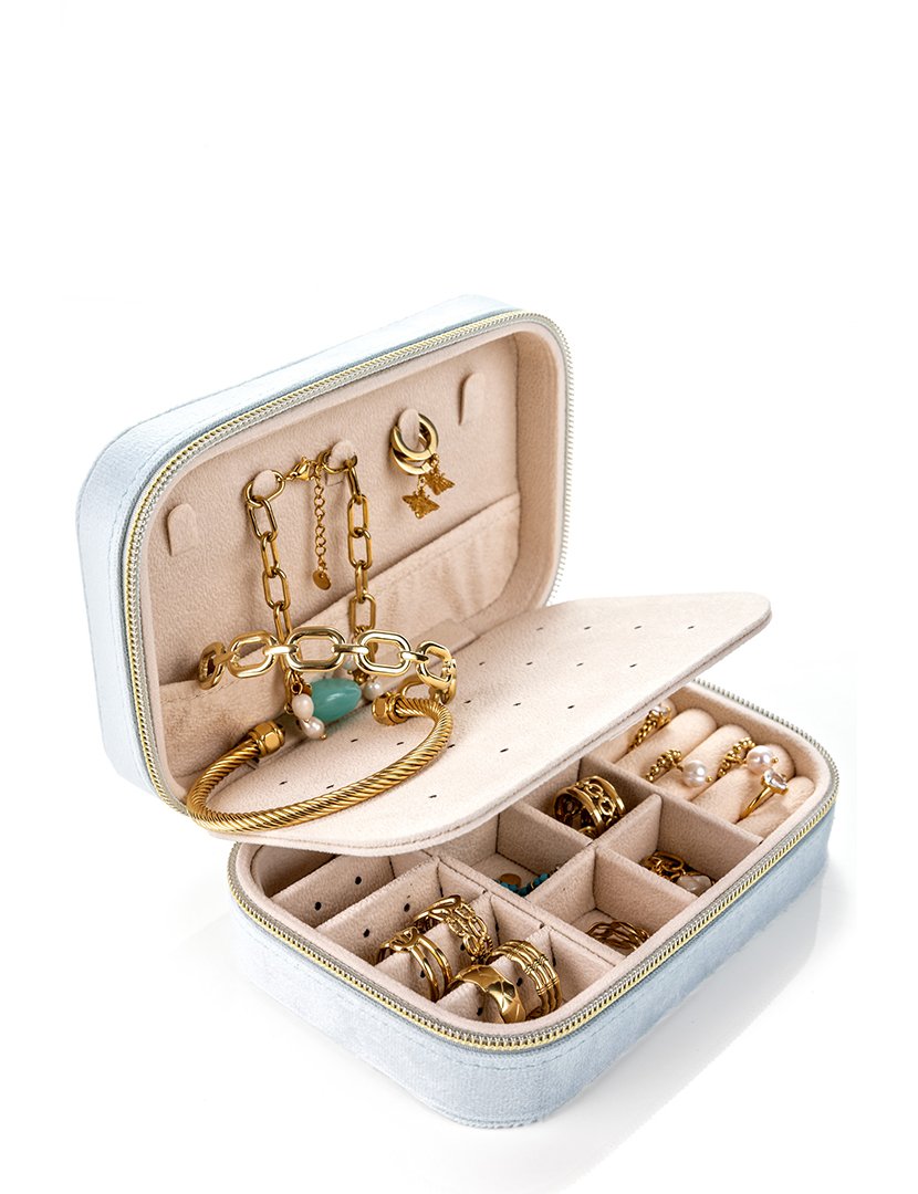 Caixa para Jóias Berlin Azul Claro