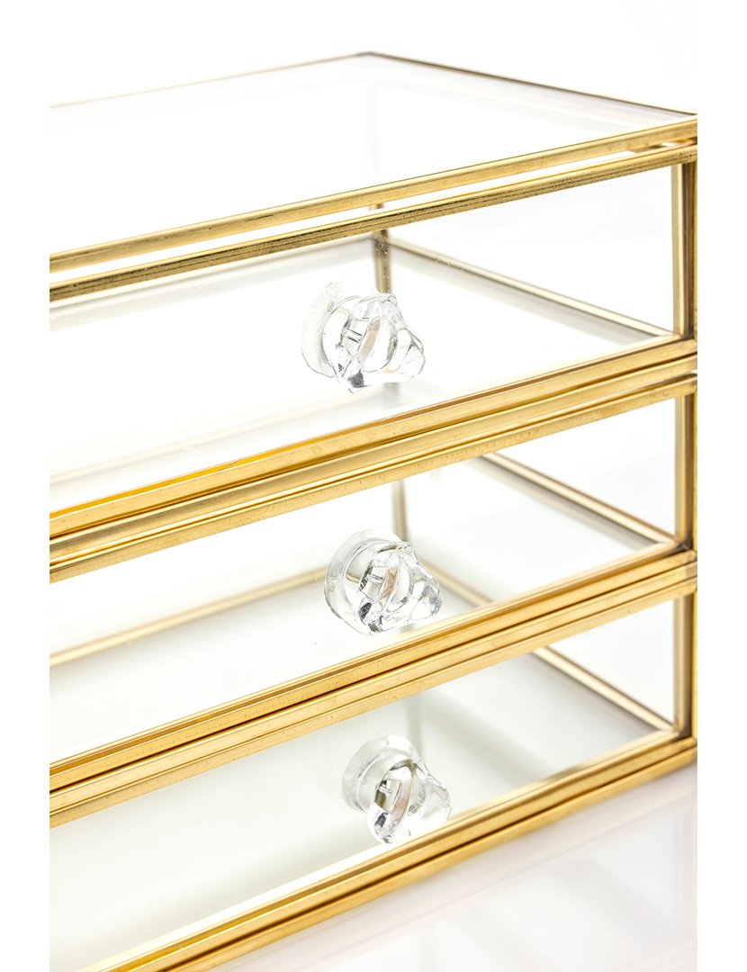 Caixa para Jóias Bremen Transparente e Dourado