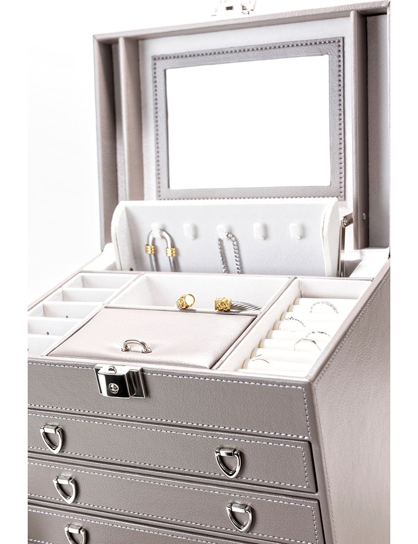 Caixa para Jóias + 2 Relógios Verona Cinzento