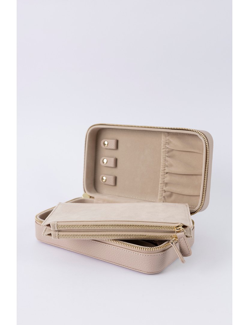 Caixa para Jóias Leather Bege