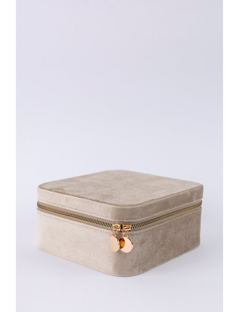 Caixa para Jóias+Relógios Veludo Castanho Claro