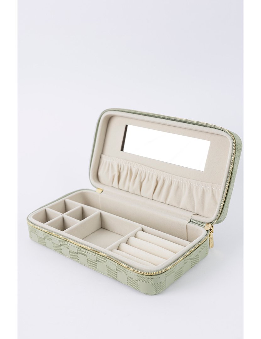 Caixa para Jóias Espelho Verde Claro