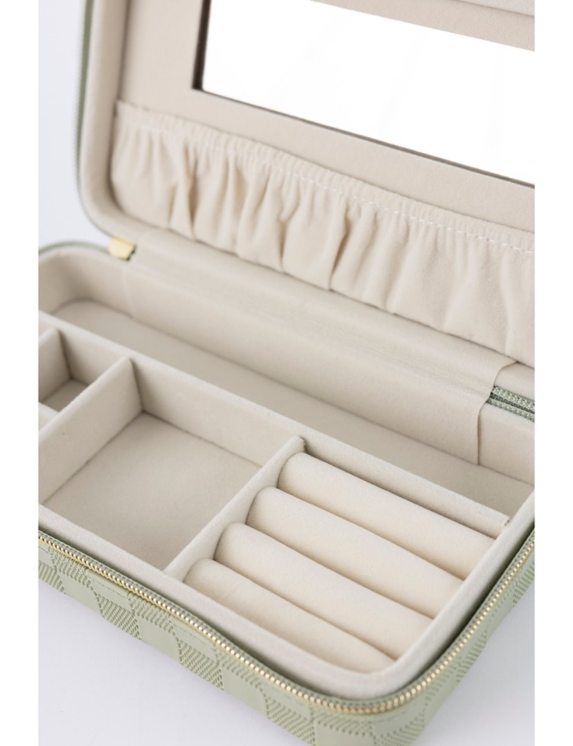 Caixa para Jóias Espelho Verde Claro