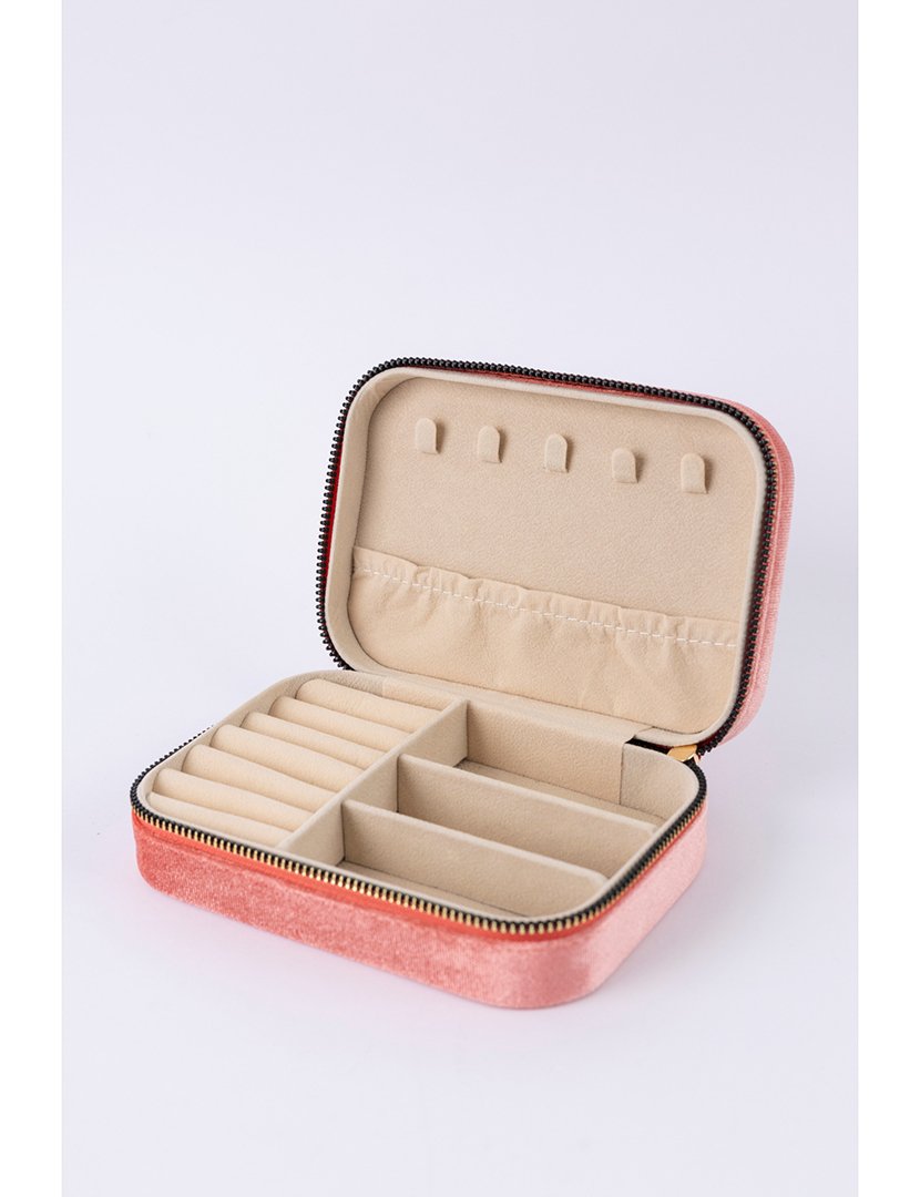 Caixa para Jóias Veludo Rosa