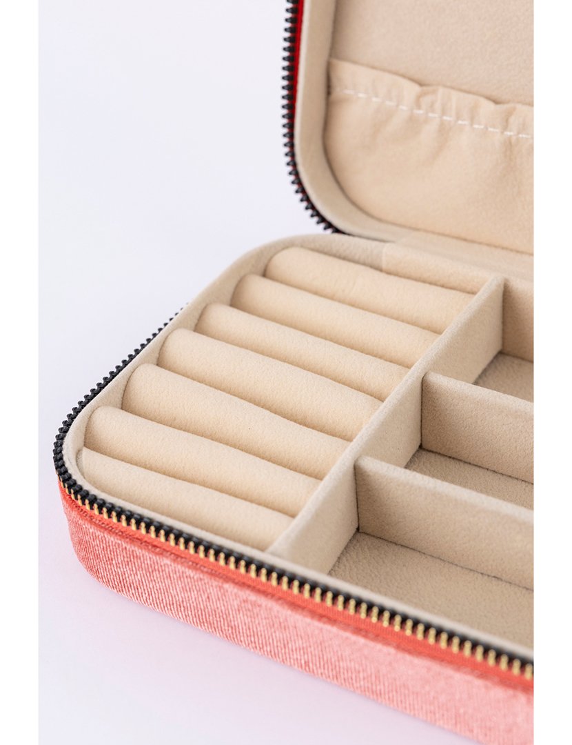 Caixa para Jóias Veludo Rosa