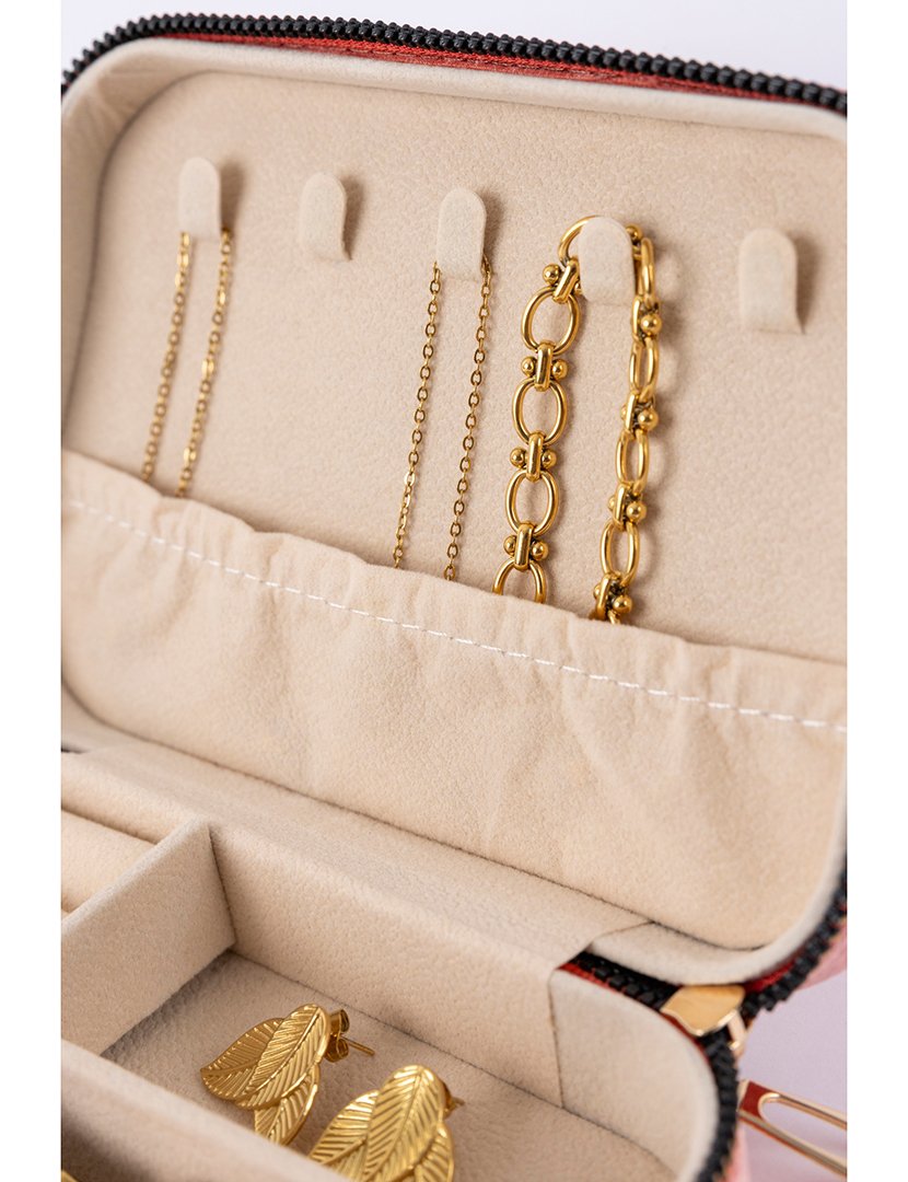 Caixa para Jóias Veludo Rosa