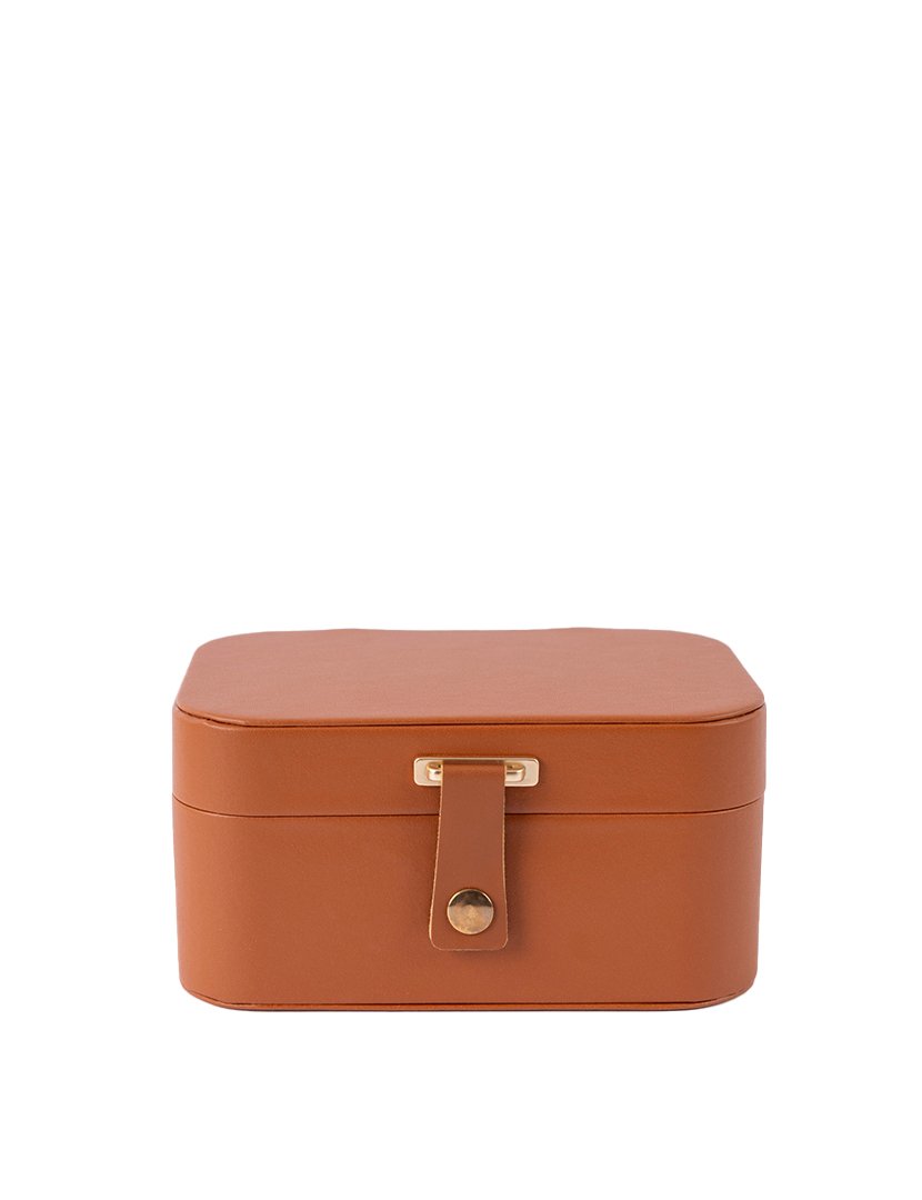 Caixa para Jóias Leather Castanho