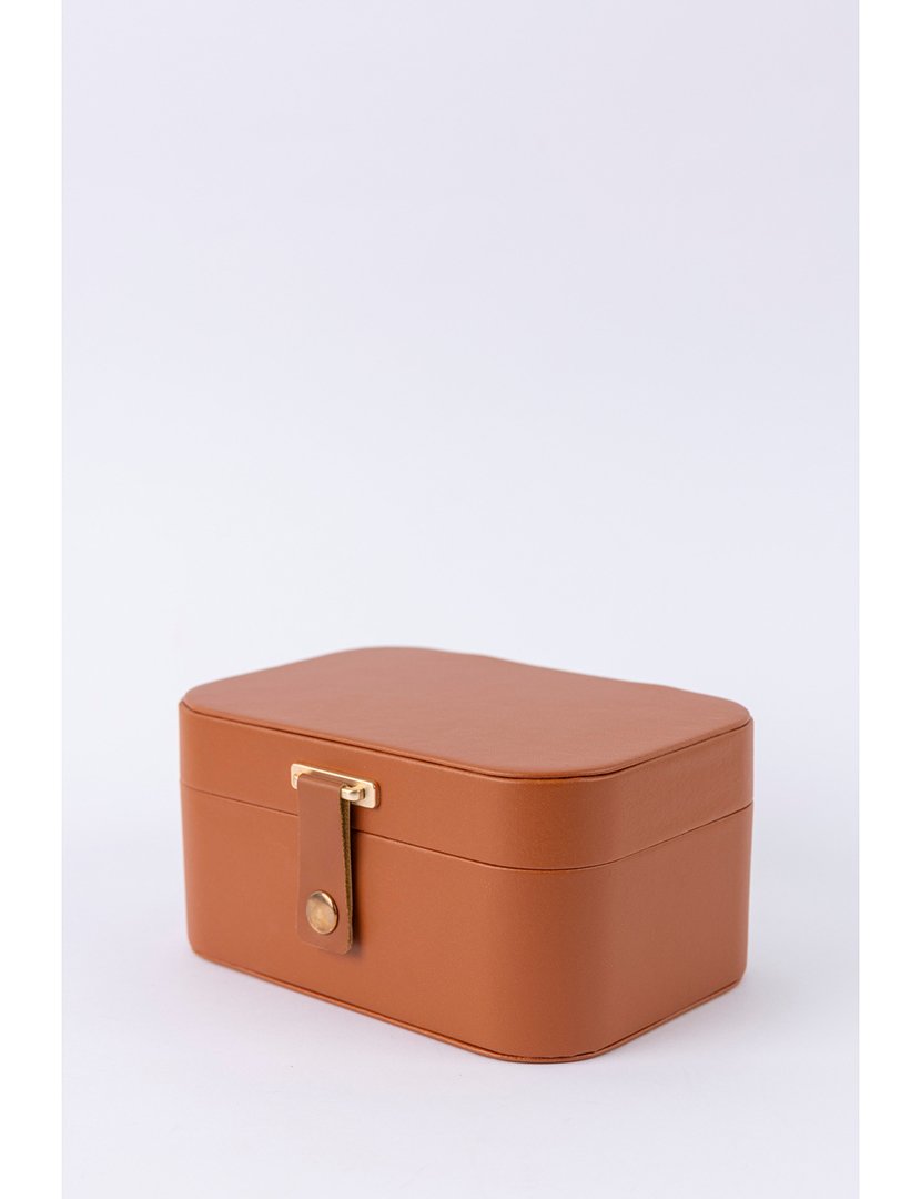Caixa para Jóias Leather Castanho