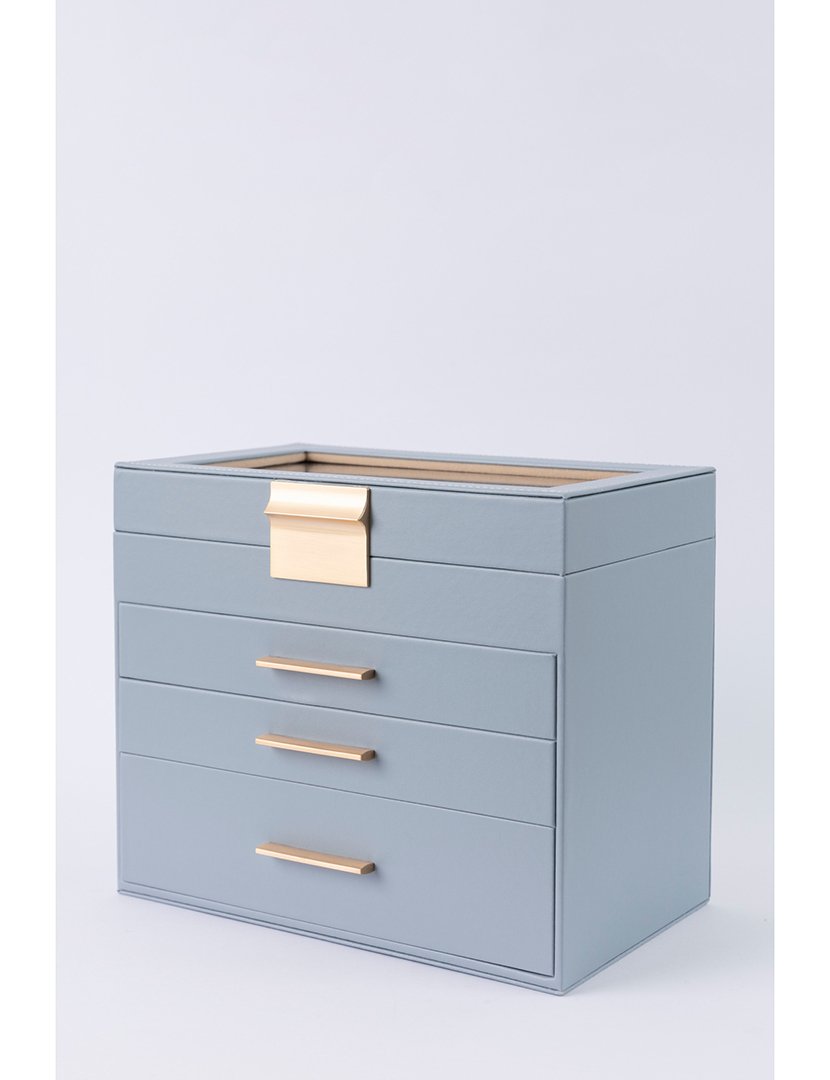 Caixa para Jóias Leather Azul