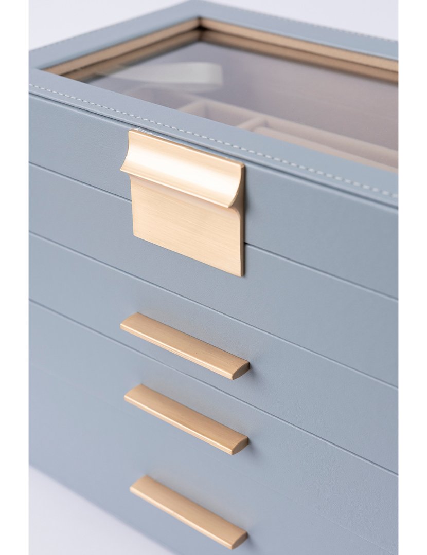 Caixa para Jóias Leather Azul