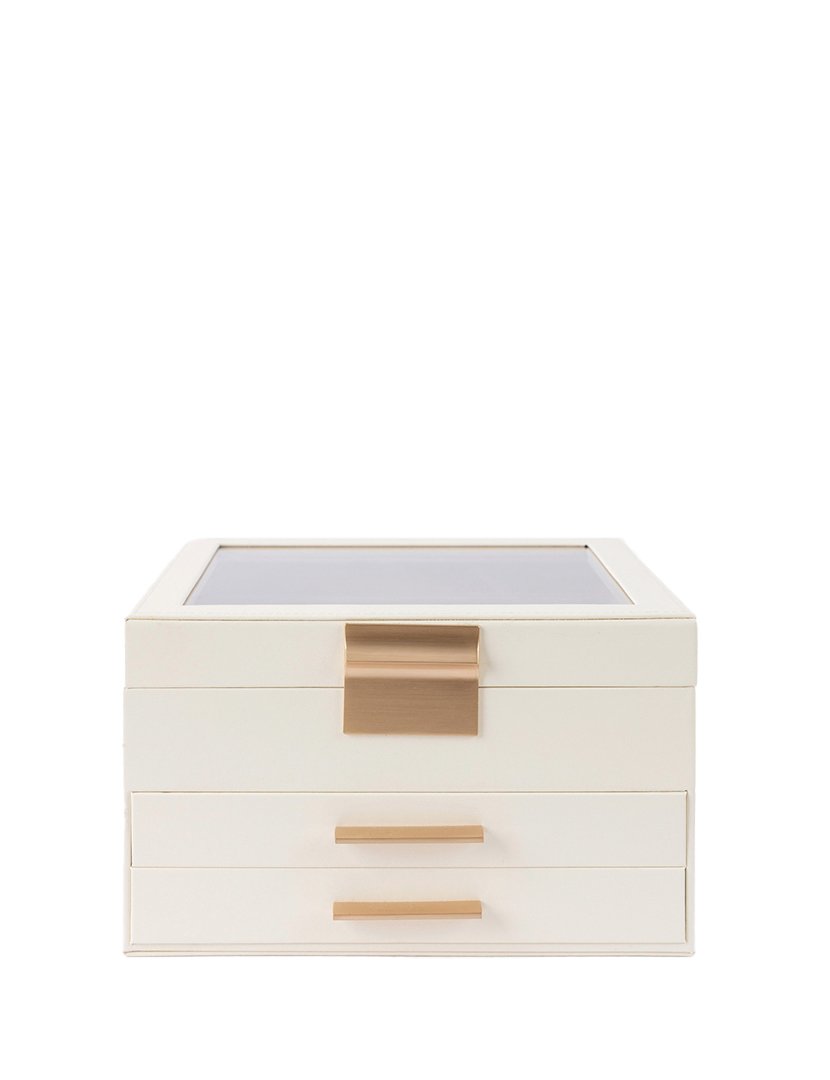 Caixa para Jóias Leather Branco