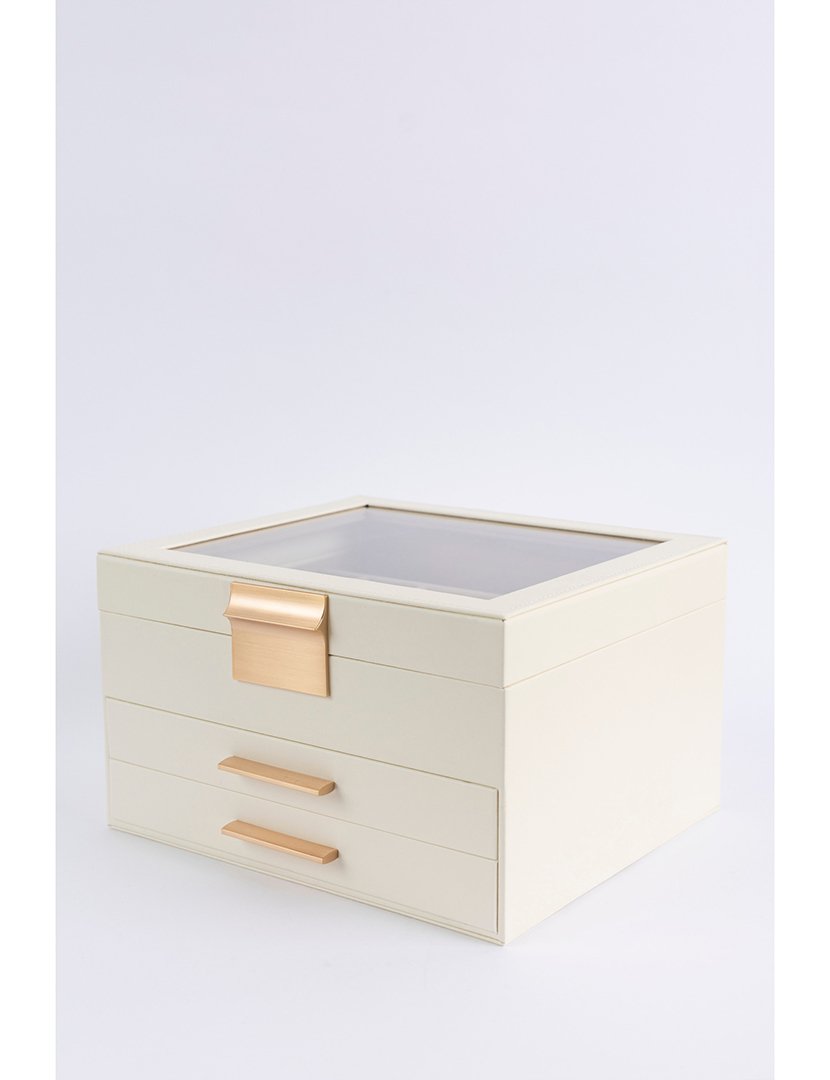 Caixa para Jóias Leather Branco