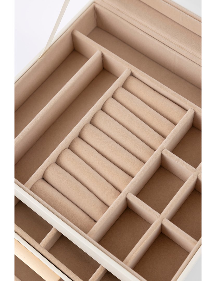 Caixa para Jóias Leather Branco