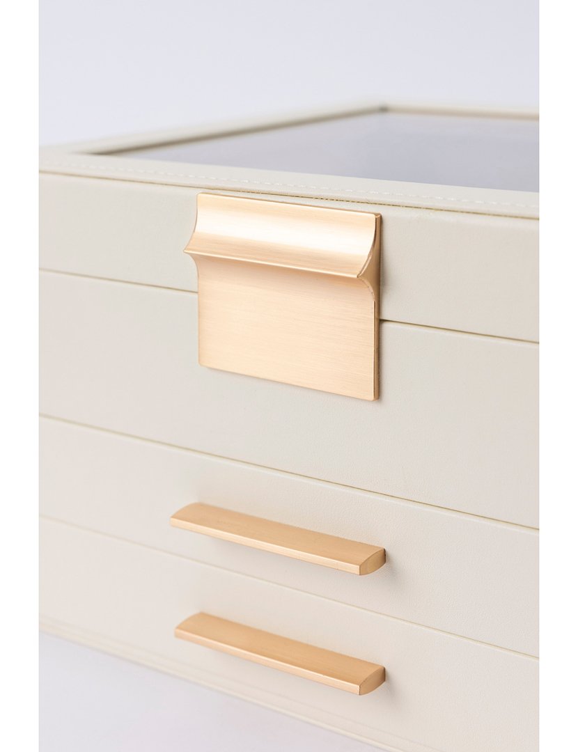 Caixa para Jóias Leather Branco