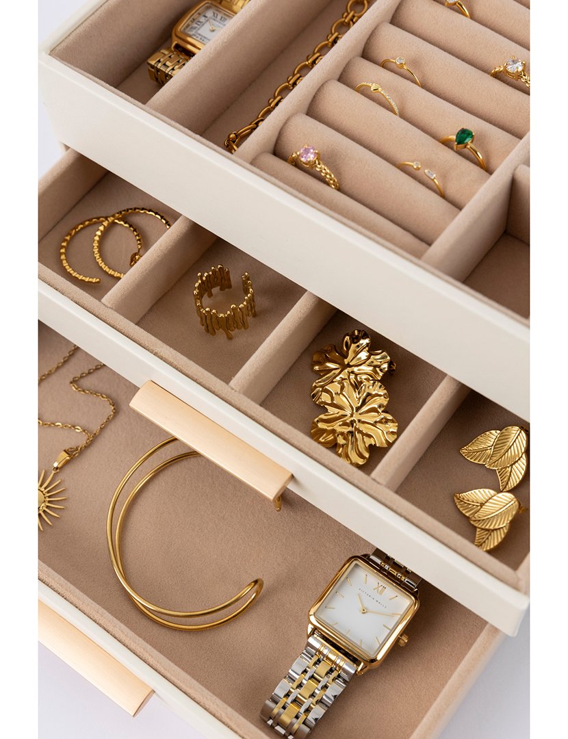 Caixa para Jóias Leather Branco