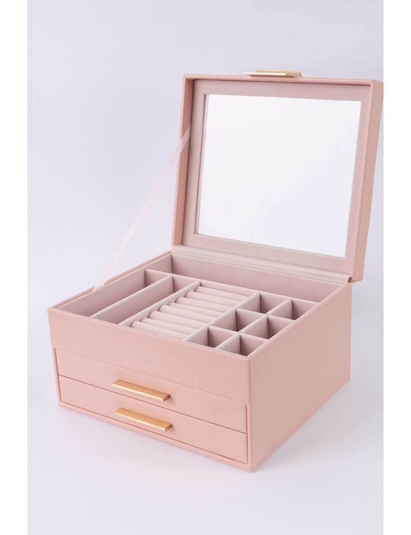 Caixa para Jóias Leather Rosa