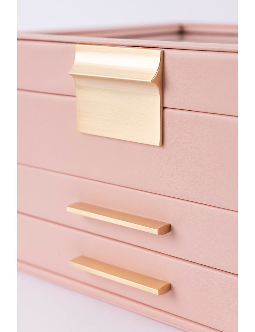 Caixa para Jóias Leather Rosa